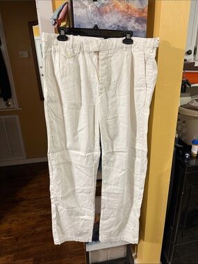 Polo by Ralph Lauren White Linen Chinos